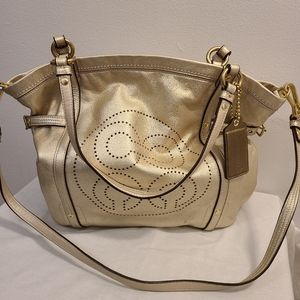 Coach Gold Leather